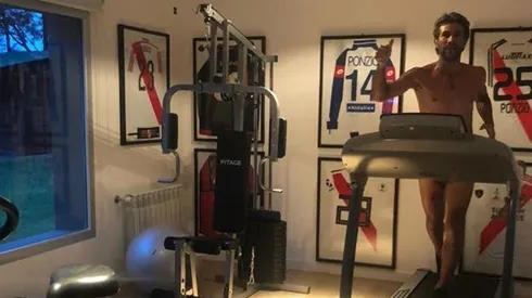 Ponzio se entrena para llegar de la mejor manera a la pretemporada.