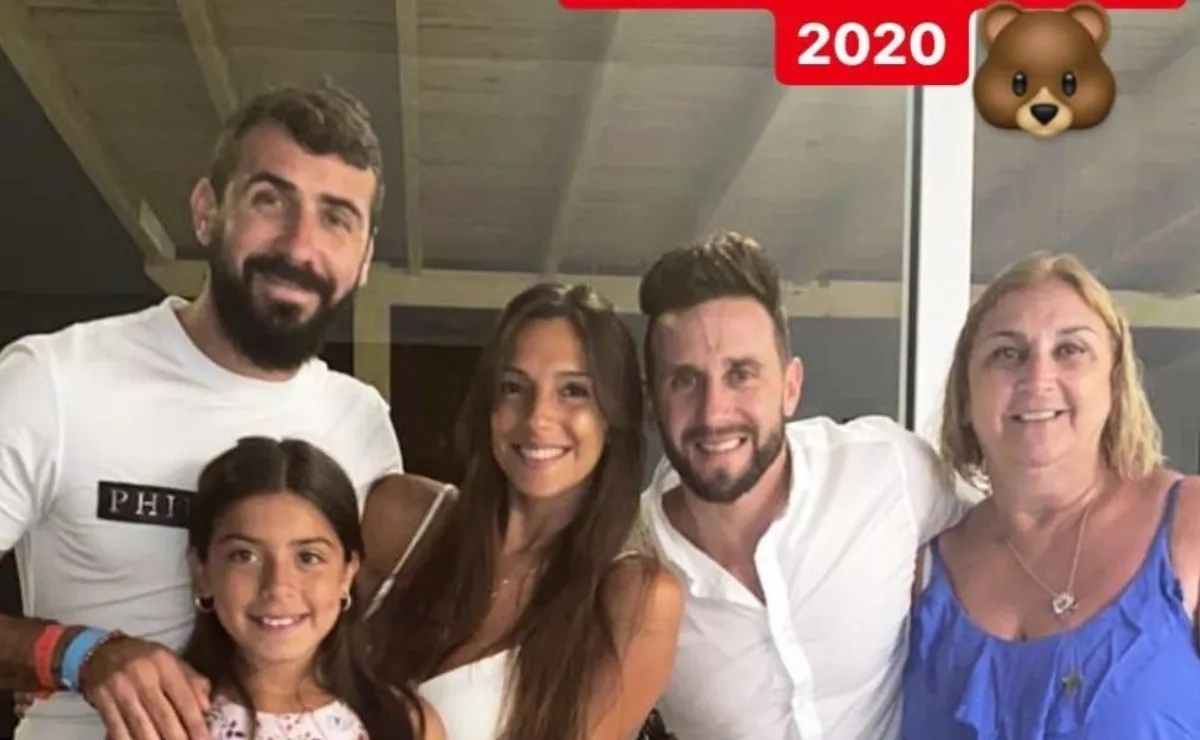 Lucas Pratto recibió el nuevo año con su familia