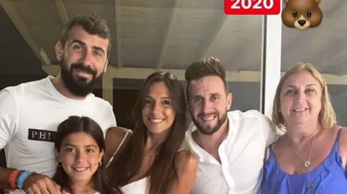 Lucas Pratto recibió el nuevo año con su familia