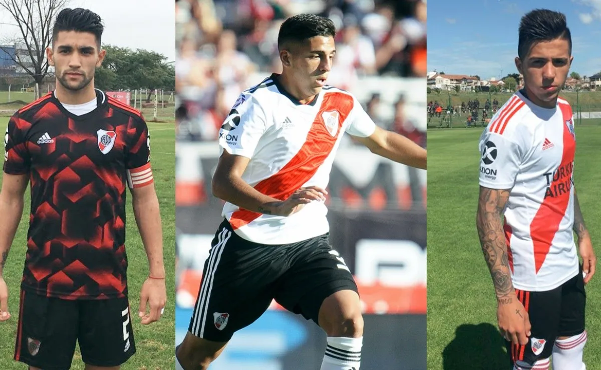 Franco Paredes, Hernán López Muño y Enzo Fernández sumaron bastante rodaje en la Reserva. (FOTOS: LPM - Getty)