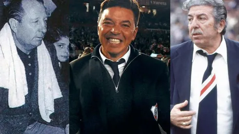 José María Minella, Marcelo Gallardo y Ángel Labruna, DT ganadores en River.