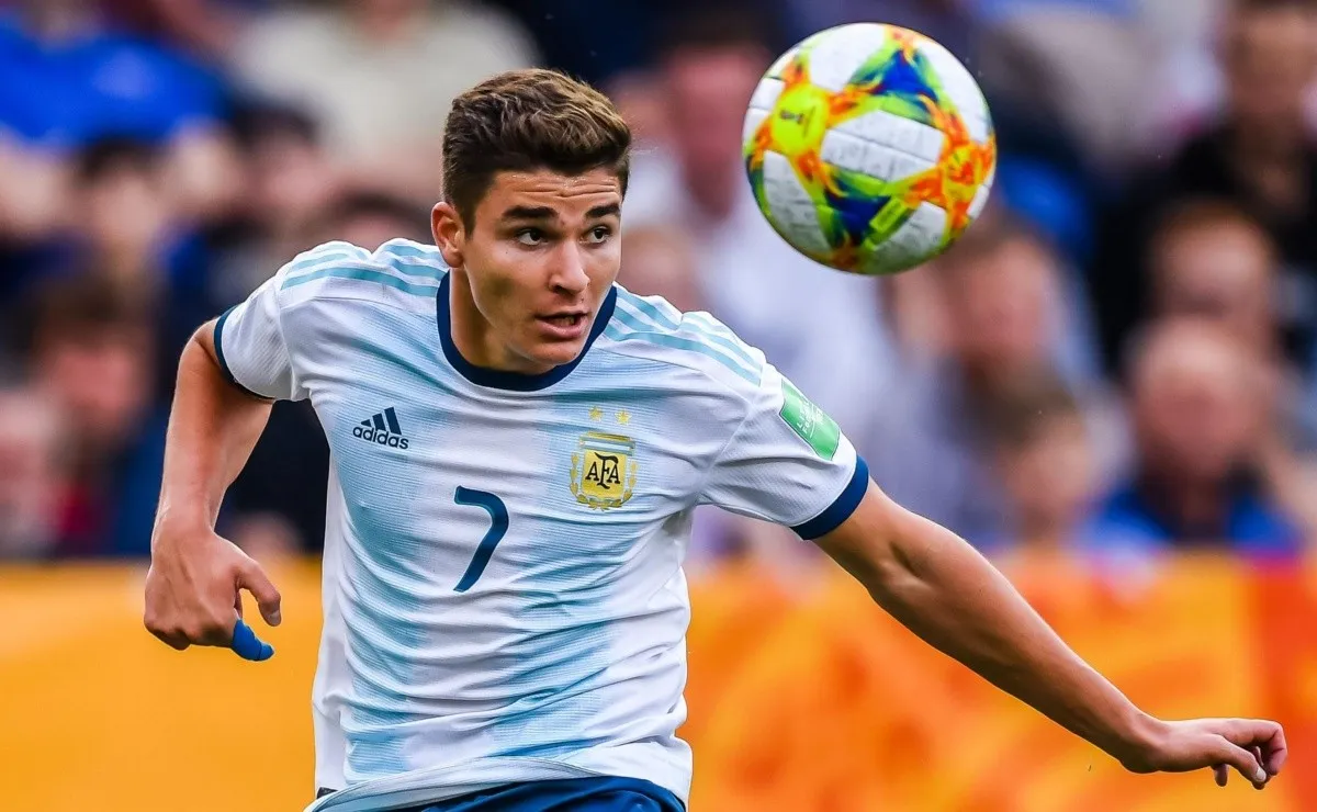 Julián Álvarez jugó el Mundial Sub 20 de Polonia 2019: cuatro partidos y un gol a Sudáfrica. (FOTO: Getty)