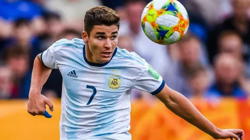 Julián Álvarez jugó el Mundial Sub 20 de Polonia 2019: cuatro partidos y un gol a Sudáfrica. (FOTO: Getty)