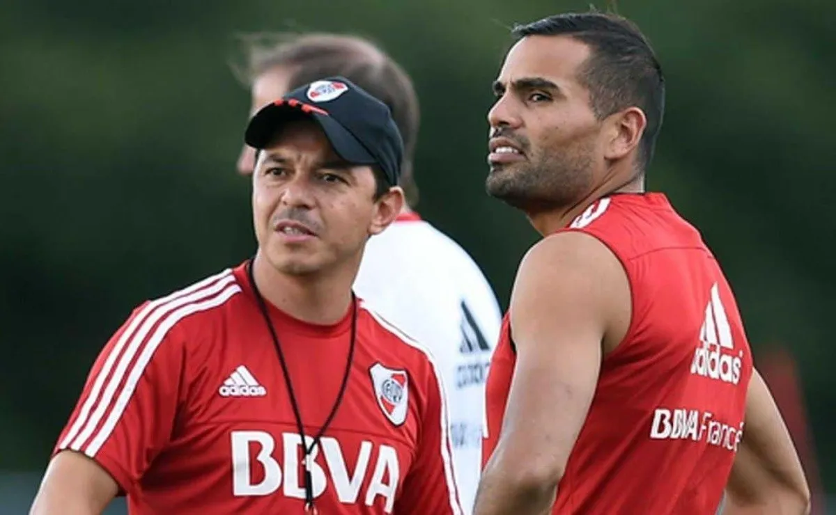 Gallardo y Mercado coincidieron en River entre 2014 y 2016.
