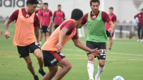 El plantel se entrenó en el River Camp.