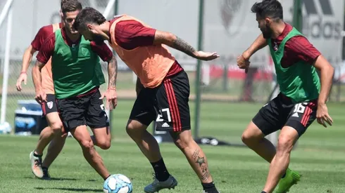 River se entrenó en el predio de Ezeiza.