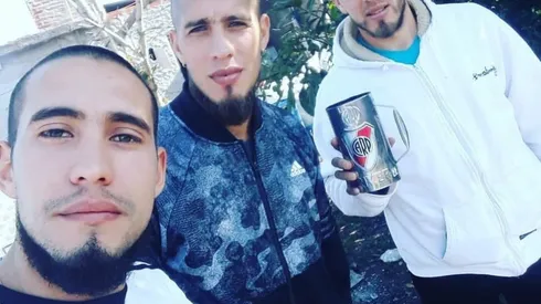 Los tres hermanos Maidana: Richard, Jonatan y Matías, todos fanas de River