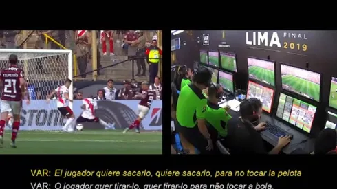 El VAR no presentó inconvenientes en la final entre River y Flamengo.