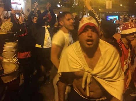 Insólito cruce entre hinchas de River y Flamengo