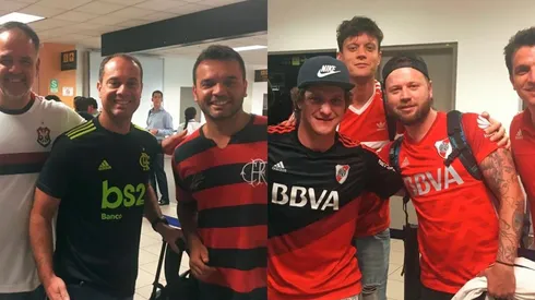 Fanáticos de ambos clubes están llegando al aeropuerto de Lima.