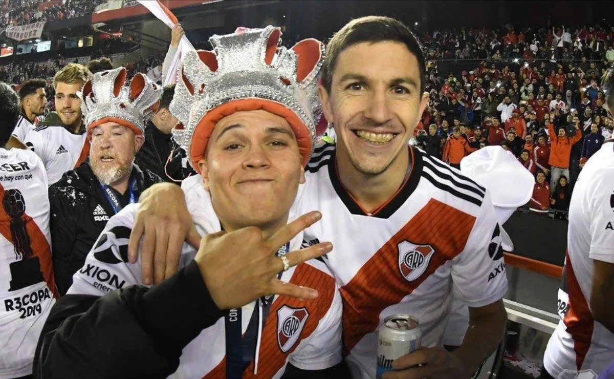 Quintero y Nacho Fernández, dos que aprovecharon el día libre en River.