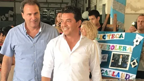 Gallardo, en la inauguración de la Biblioteca Futbolera.