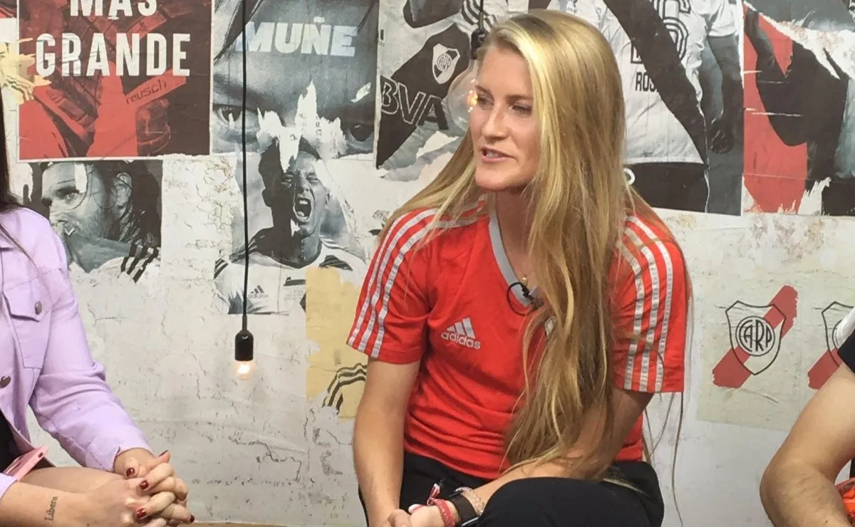 Jordan O'Brien, mediocampista de River, en LPM TV.