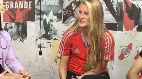 Jordan O'Brien, mediocampista de River, en LPM TV.