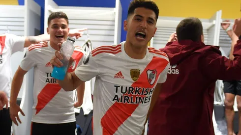 River hizo una verdadera fiesta en el vestuario de Boca.