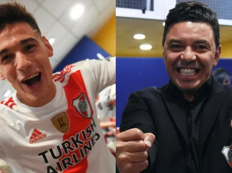 ¡Martínez Quarta imitó el festejo de Gallardo!