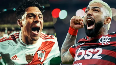 Enzo Pérez y Gabigol, dos figuras de los finalistas de la Copa Libertadores.