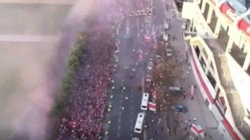 La salida del micro desde el aire