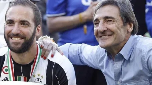 Gonzalo y Jorge Higuaín, juntos celebrando un título con Juventus.