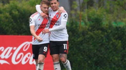 Beltrán, con el número 9, lleva 10 goles en 35 partidos oficiales para la Reserva. (FOTO: Diego Haliasz - Prensa River)