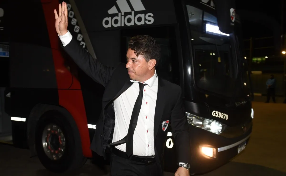 Gallardo, tras arribar al Monumental