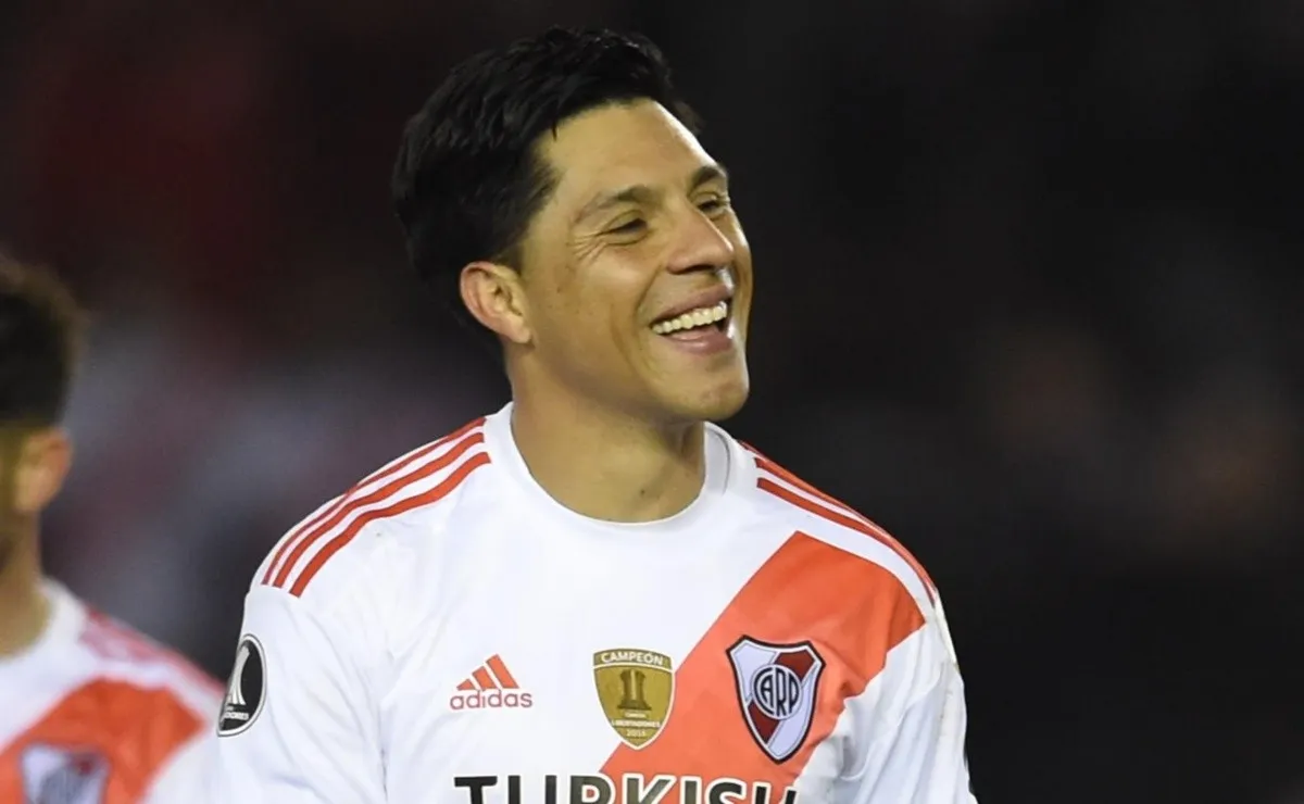 El hincha de River está como Enzo Pérez: feliz.