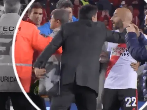 Biscay "tironeó" a Pinola para sacarlo de una discusión