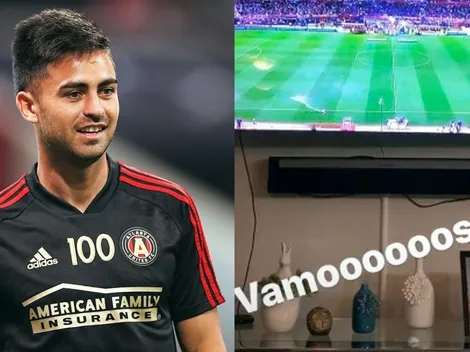 Locura a distancia: el Pity Martínez y la felicidad por el triunfo ante Boca