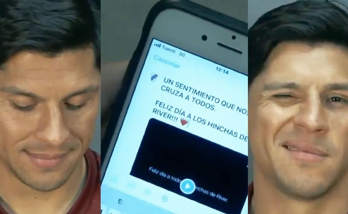 El mendocino fue protagonista del video que publicó River a través de sus redes sociales.