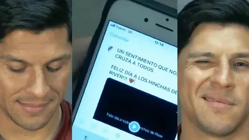El mendocino fue protagonista del video que publicó River a través de sus redes sociales.