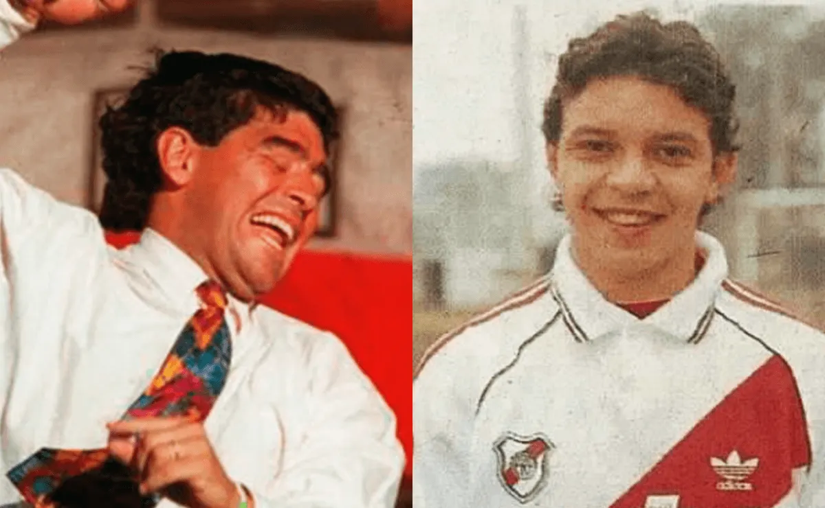 Diego dirigía a Mandiyú y se imponía 2 a 0 en el estadio Monumental.