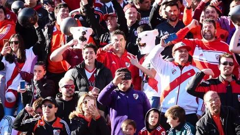 Los hinchas de River, listos para el primer Superclásico copero.