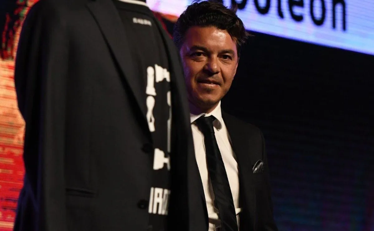 El entrenador de River cerró la cena solidaria con un emotivo mensaje.