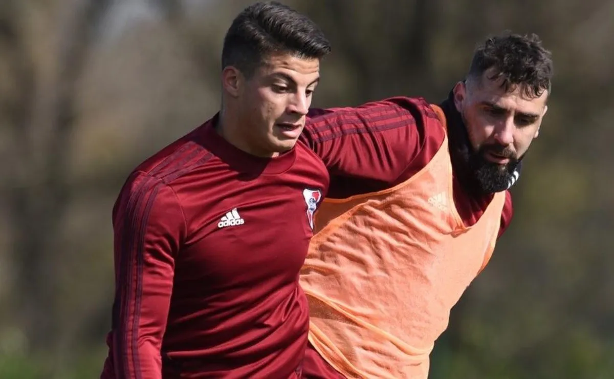 River se entrenó en el predio de Ezeiza.