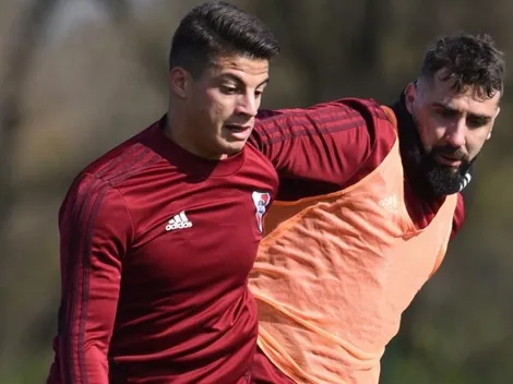 Práctica de fútbol para los suplentes de River contra la Reserva