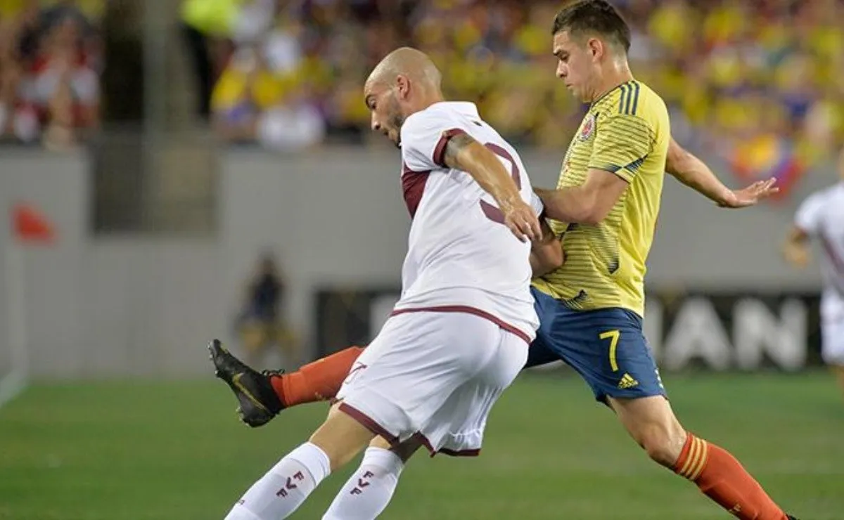 Rafael Borré lleva apenas dos partidos en la Selección de Colombia, sin goles. (FOTO: @FCFSeleccionCol)