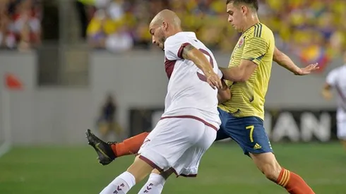 Rafael Borré lleva apenas dos partidos en la Selección de Colombia, sin goles. (FOTO: @FCFSeleccionCol)