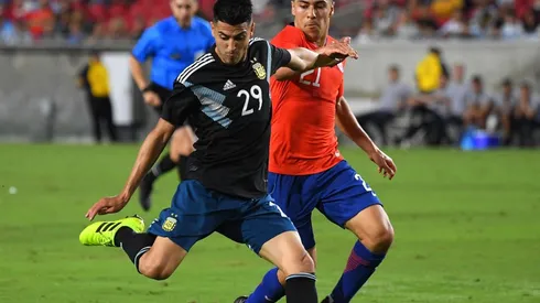 Exequiel Palacios jugó 37 minutos frente a Chile y llegó a su tercer partido en la Mayor. (FOTO: Getty)