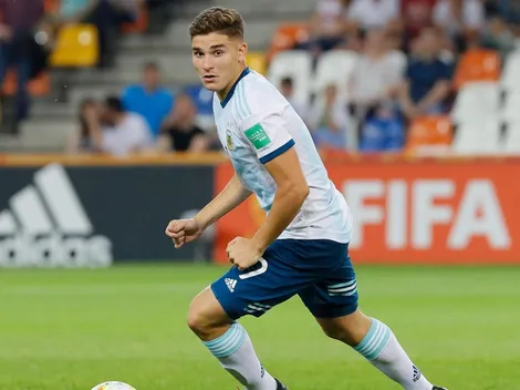 El goleador de Argentina: Álvarez abrió la cuenta ante Bolivia en el Sub 23