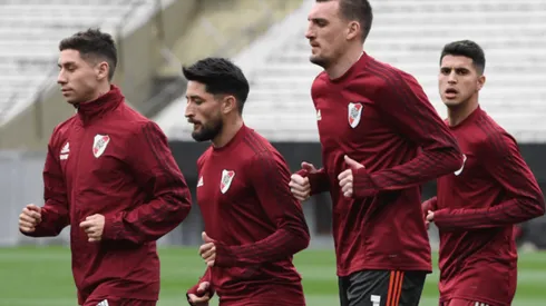 Esta mañana el plantel se entrenó en el Monumental y quedó concentrado.