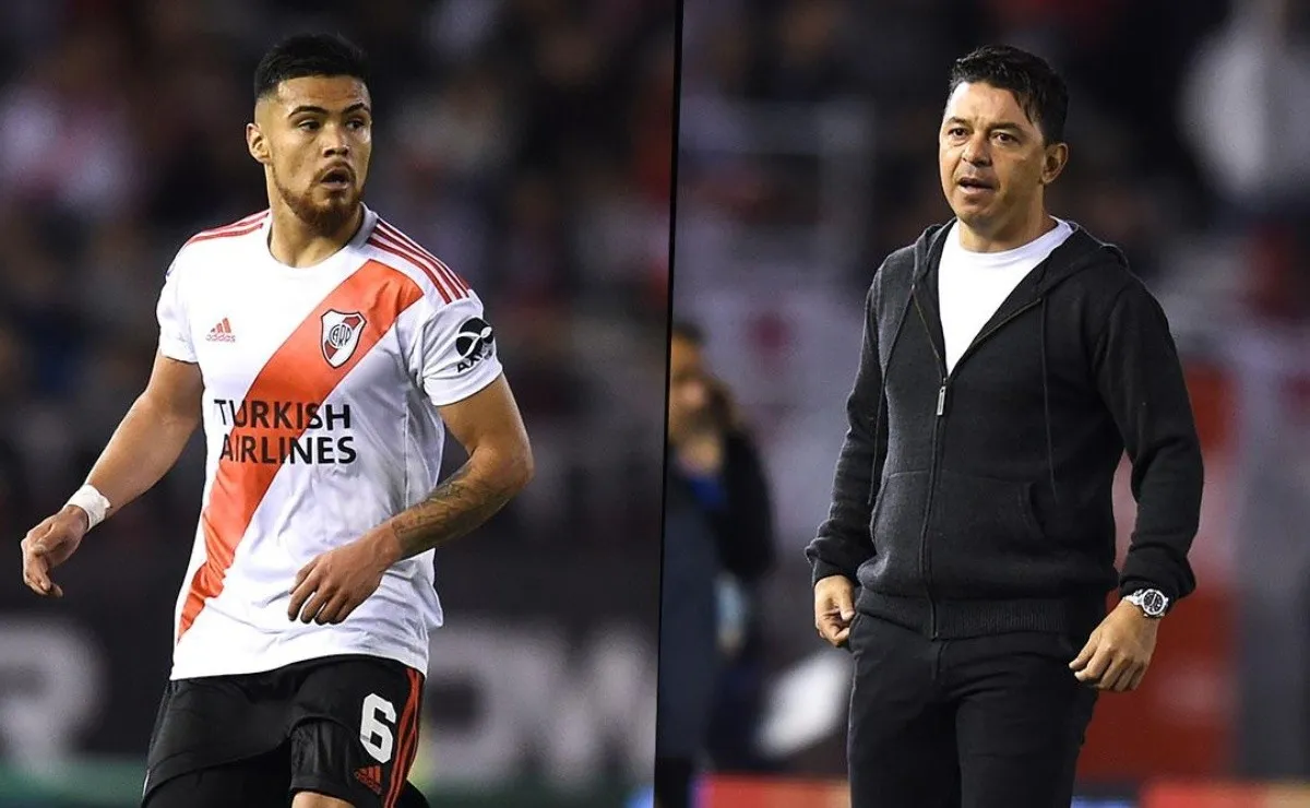 El técnico de River analizó el primer partido oficial del chileno con el manto sagrado.
