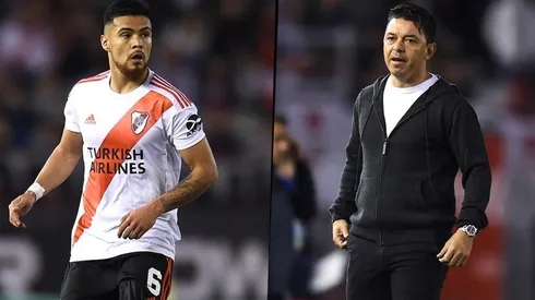 El técnico de River analizó el primer partido oficial del chileno con el manto sagrado.