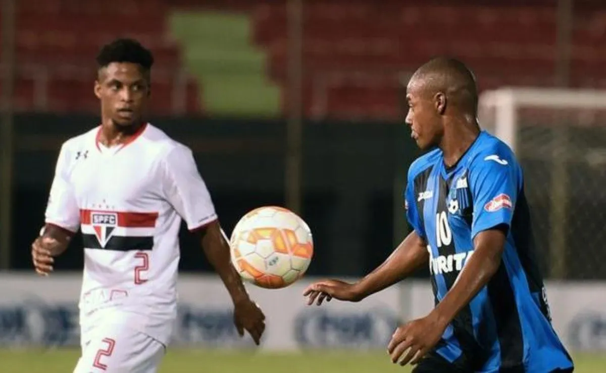 De La Cruz, en la final de la Copa Libertadores Sub-20 vs. Sao Paulo.