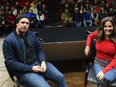 Cavenaghi visitó el club y brindó una charla a estudiantes de periodismo