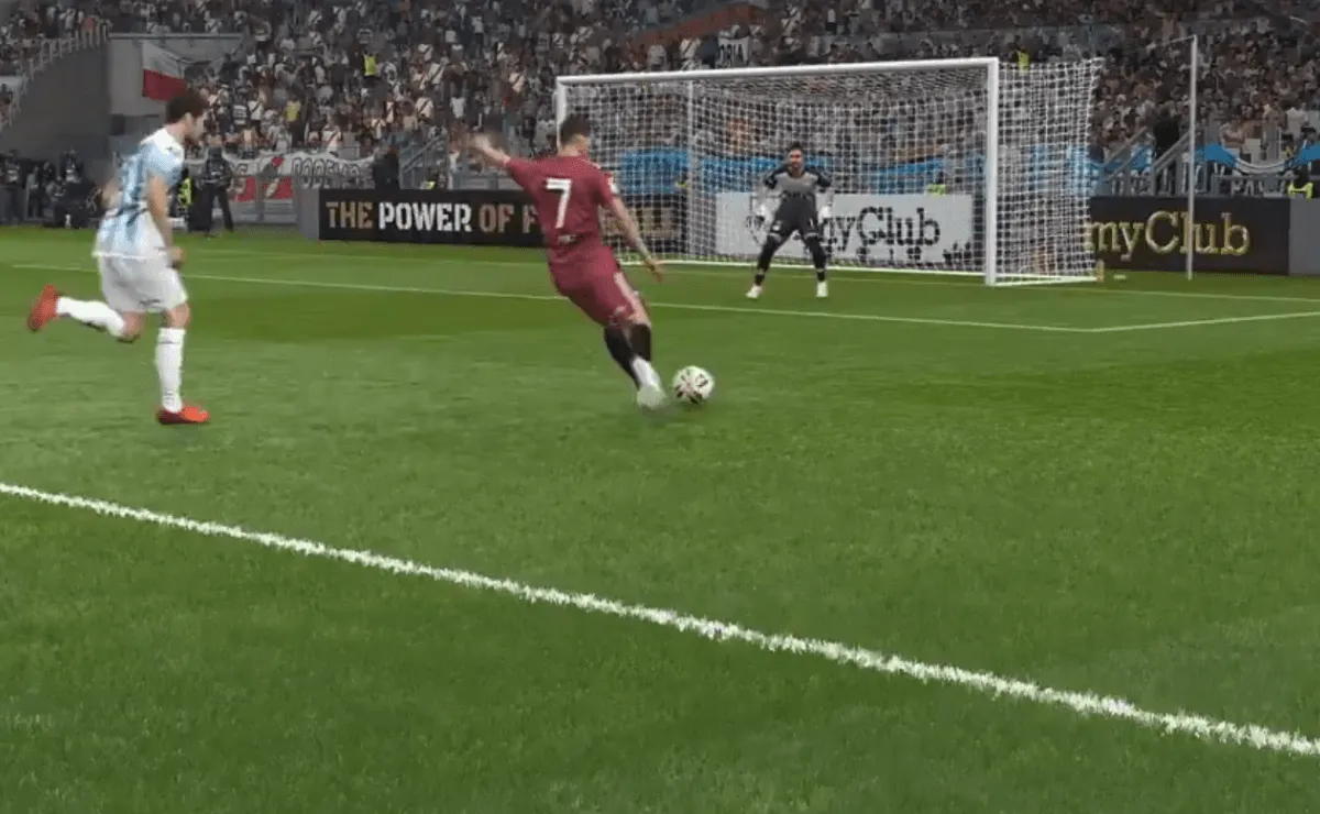 Franco Colagrossi, jugador profesional del fútbol virtual del Millo, realizó los mismos goles.