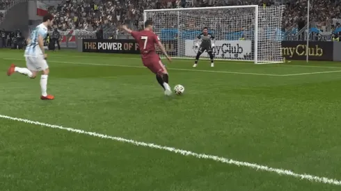 Franco Colagrossi, jugador profesional del fútbol virtual del Millo, realizó los mismos goles.