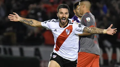 Scocco marcó 6 goles en cuartos de final para River: cinco a Wilstermann y uno a Independiente, ¿repetirá? (FOTO: Getty)