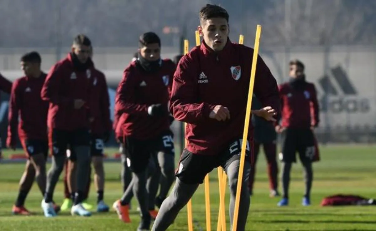River se entrenó esta mañana en Ezeiza.