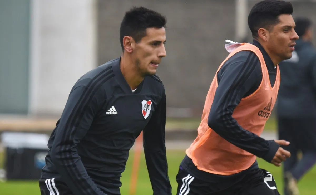 Angileri se entrenó a la par del plantel de River.