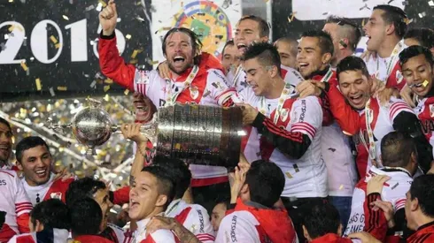 El festejo de la tercera Libertadores conseguida en la historia de River, y la primera del ciclo Gallardo